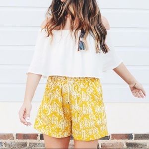 Flowy white blouse on or off the shoulder from Anthropologie